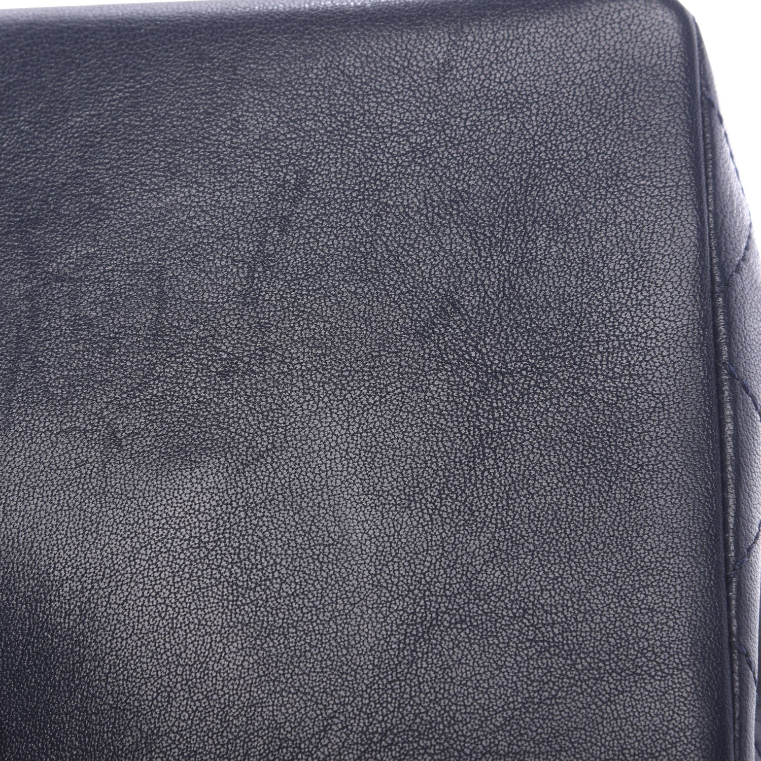 Chanel Sheepskin Quilted Medium Vintage Mademoiselle Flap Dark Navy 17 of 18