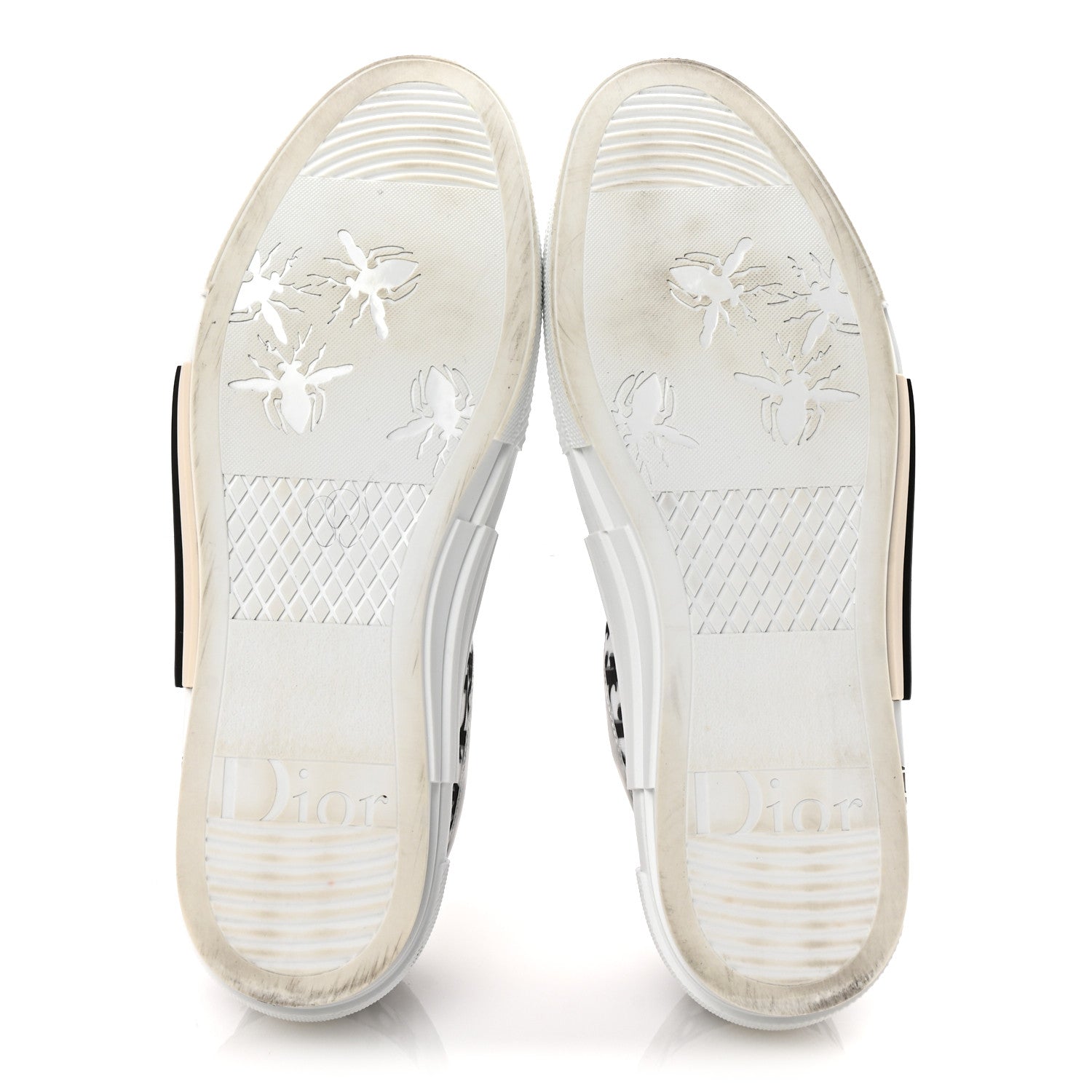 Christian Dior Technical Canvas Oblique Mens B23 Low Top Sneaker 45 White Black 6 of 10