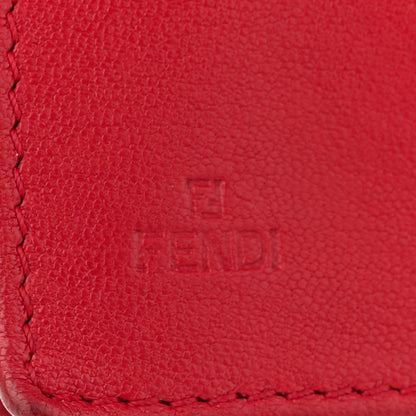 Fendi Nappa Logo Embossed Long Wallet on Chain Rosso 7 of 19