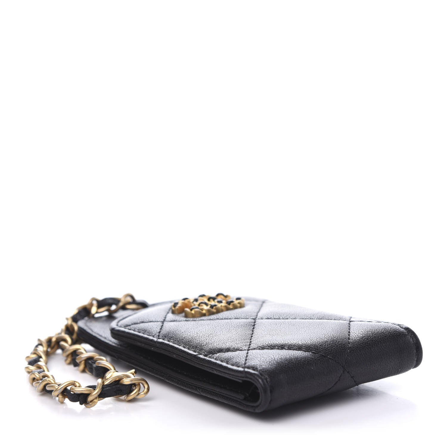 Chanel Lambskin Quilted 19 Luggage Tag Black 4 of 8