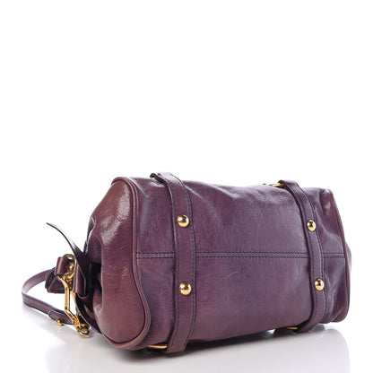 Miu Miu Vitello Lux Mini Bow Bag Viola 5 of 16