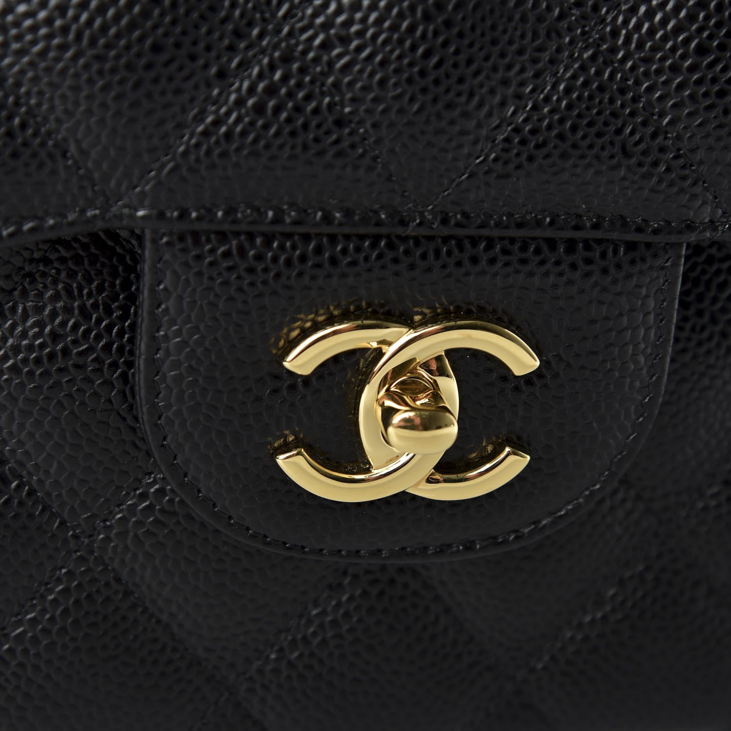 Chanel Caviar Quilted Jumbo Double Flap Black 10 of 11