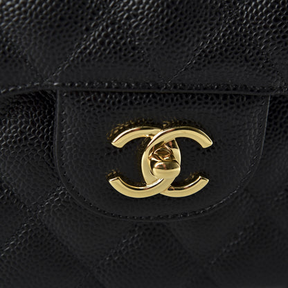 Chanel Caviar Quilted Jumbo Double Flap Black 10 of 11