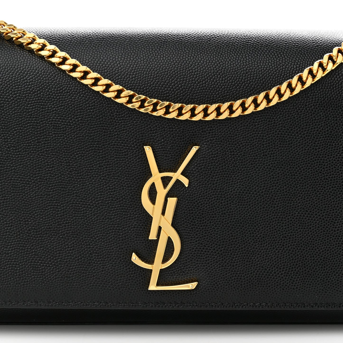 Grain De Poudre Medium Classic Monogram Kate Satchel Black