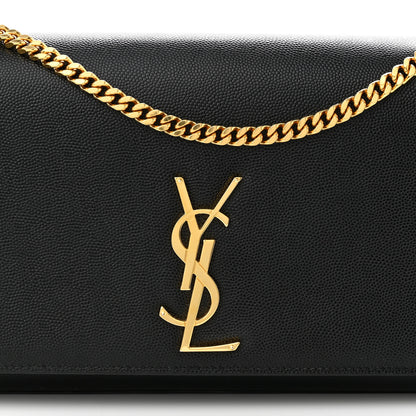 Saint Laurent Grain De Poudre Medium Classic Monogram Kate Satchel Black 7 of 11