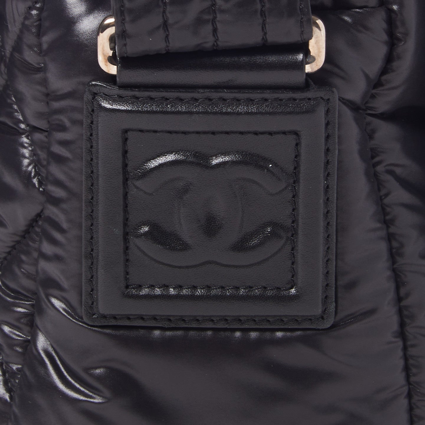 Chanel Nylon Small Coco Cocoon Messenger Bag Black 7 of 10