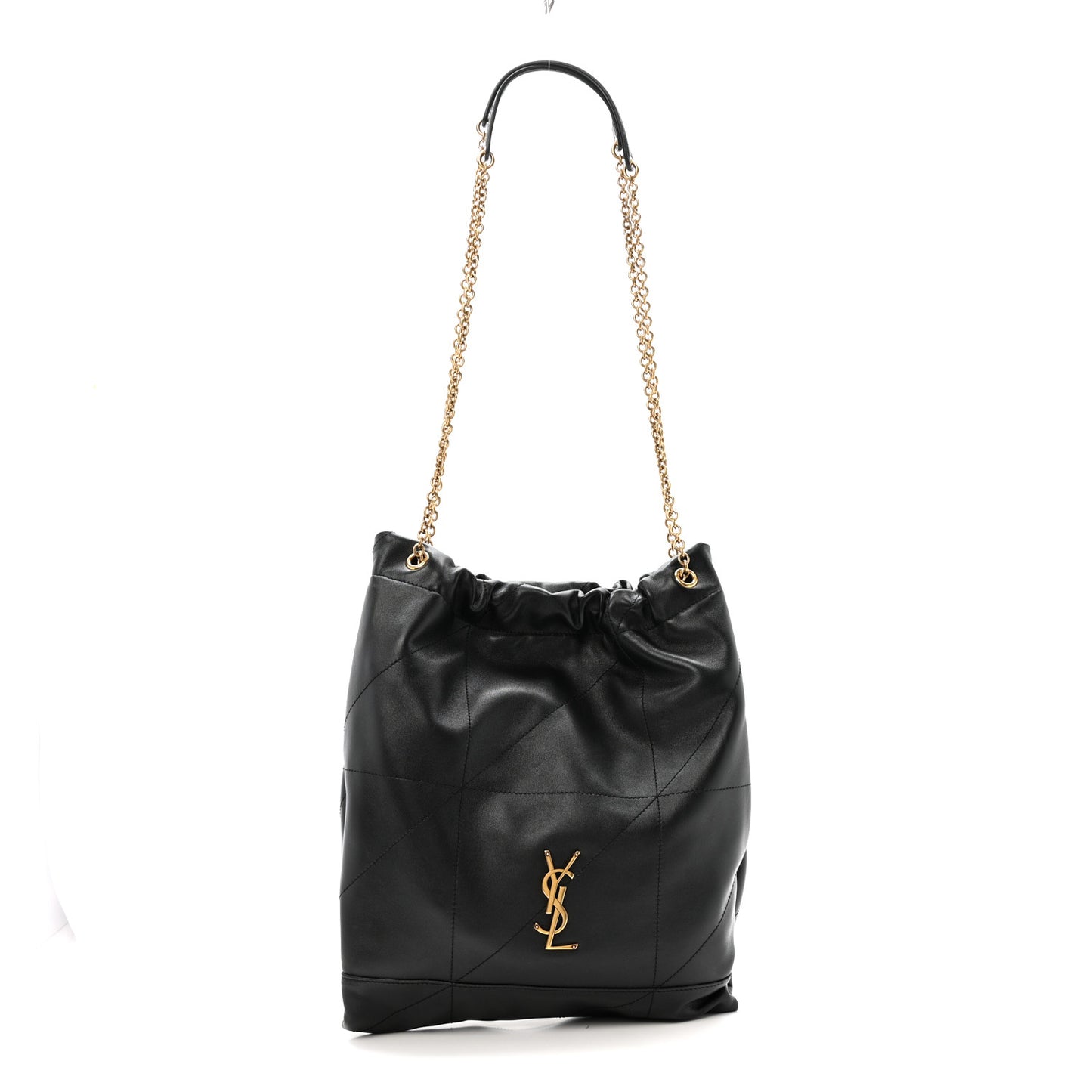 Lambskin Matelasse Monogram Medium Jamie 4.3 Pochon Black