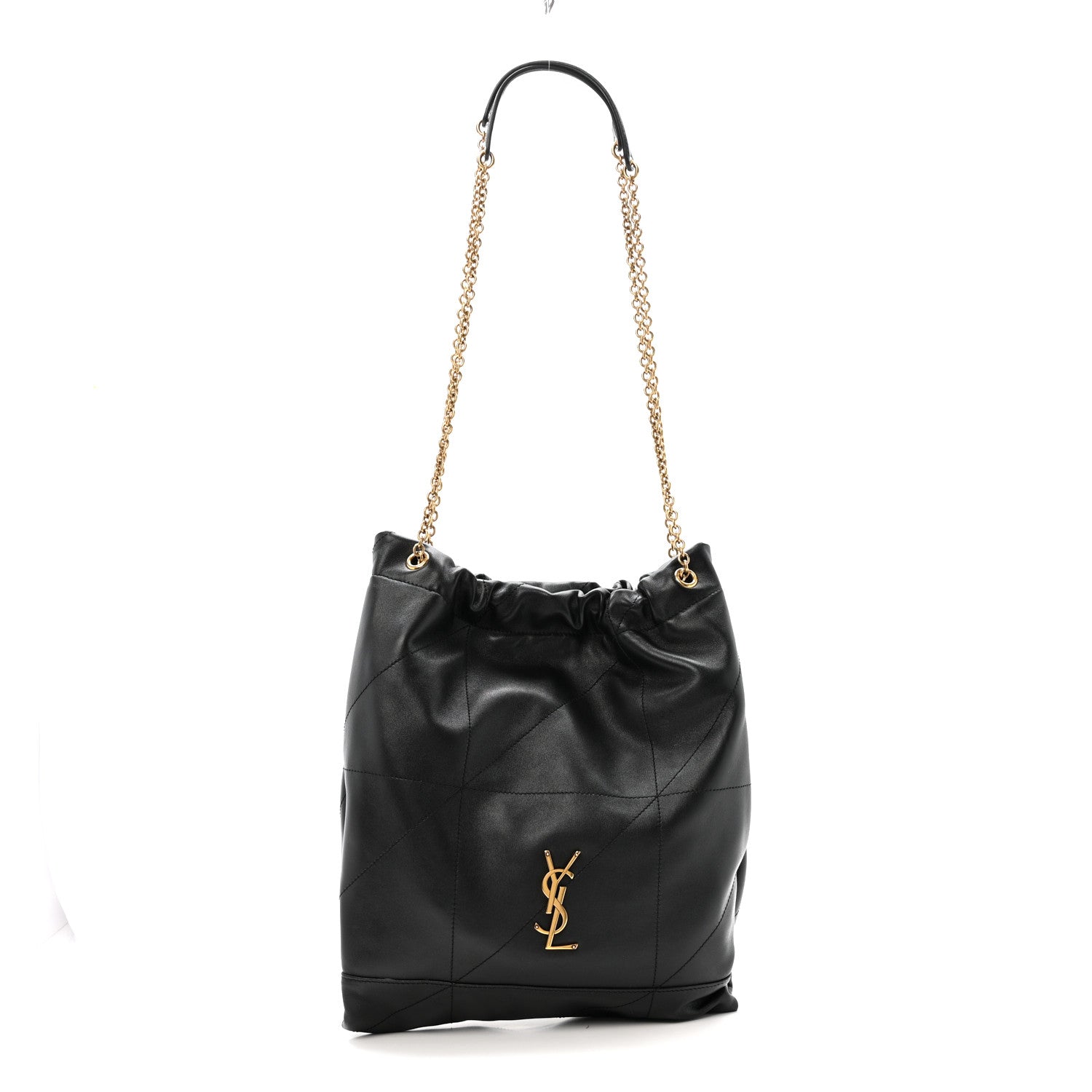 Saint Laurent Lambskin Matelasse Monogram Medium Jamie 4.3 Pochon Black 1 of 15