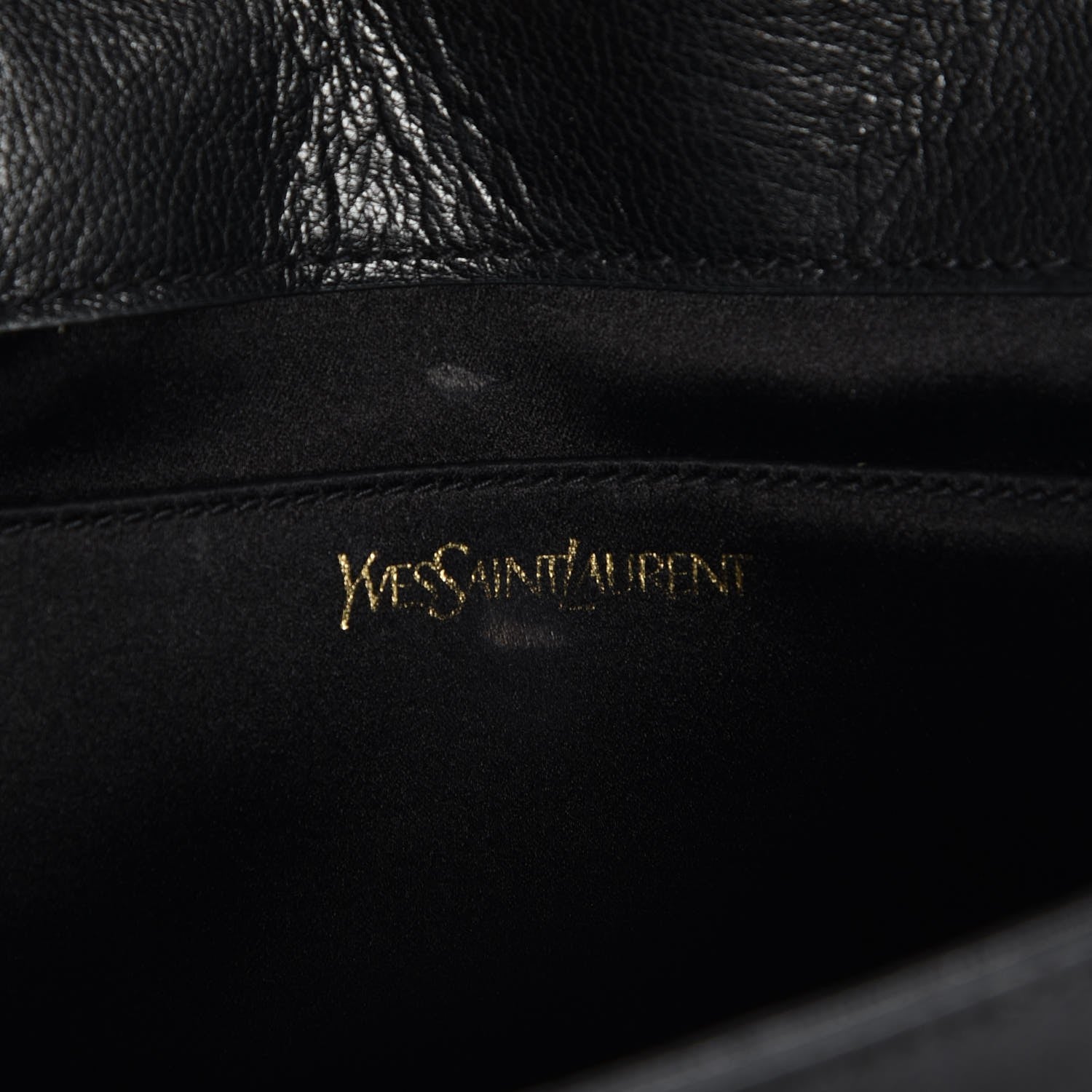 Saint Laurent Goatskin Monogram Large Belle De Jour Clutch Black 7 of 8