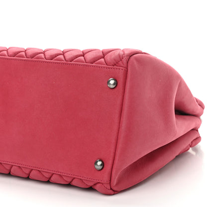 Chanel Iridescent Calfskin Quilted New Bubble Bowling Bag Fuchsia 11 of 12