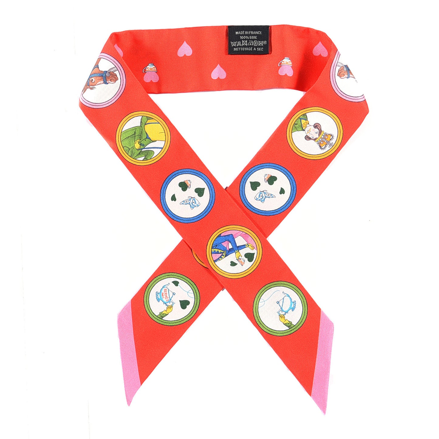 Silk Tea Time Twilly Rouge Vif Vert Multicolor