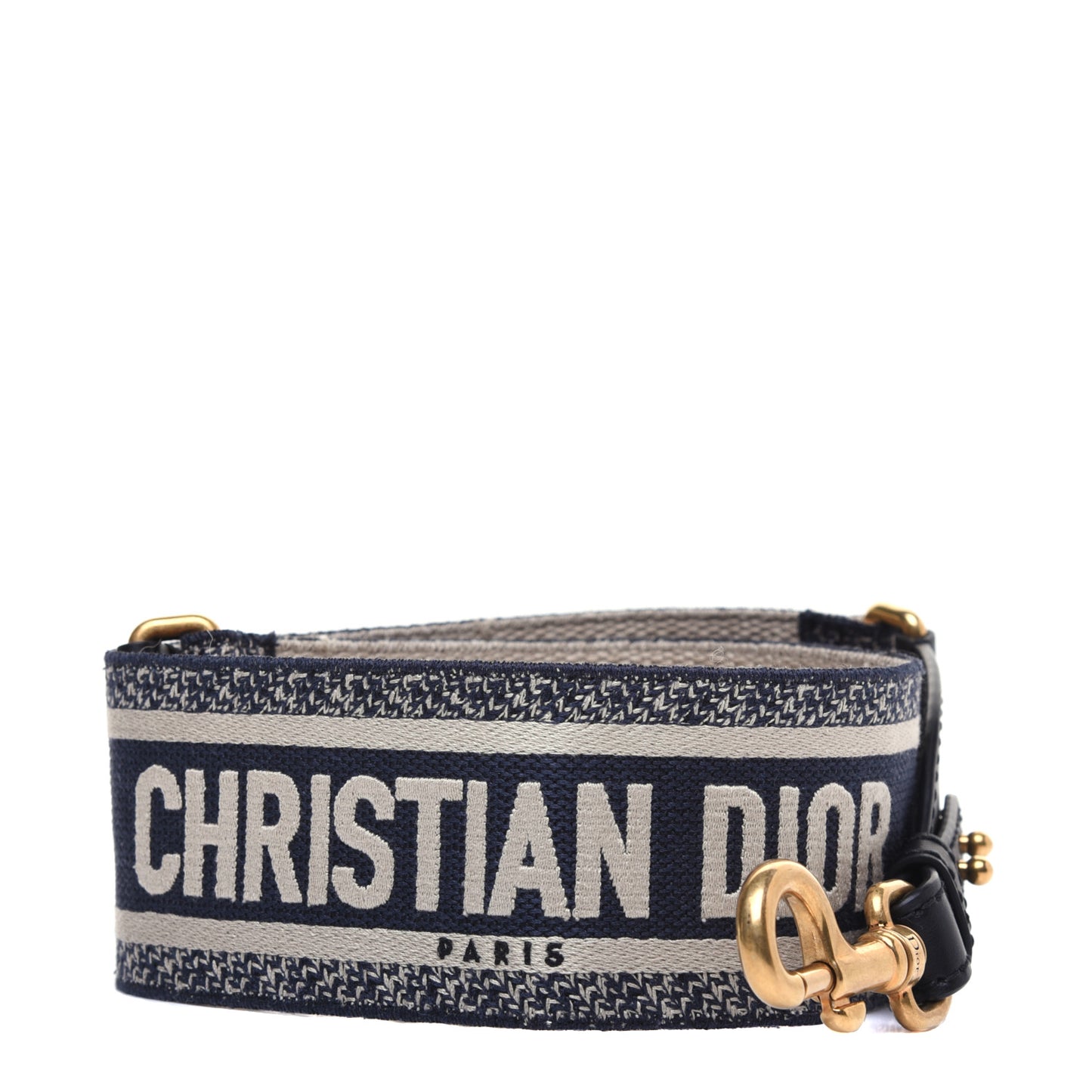 Canvas Embroidered Shoulder Strap Blue