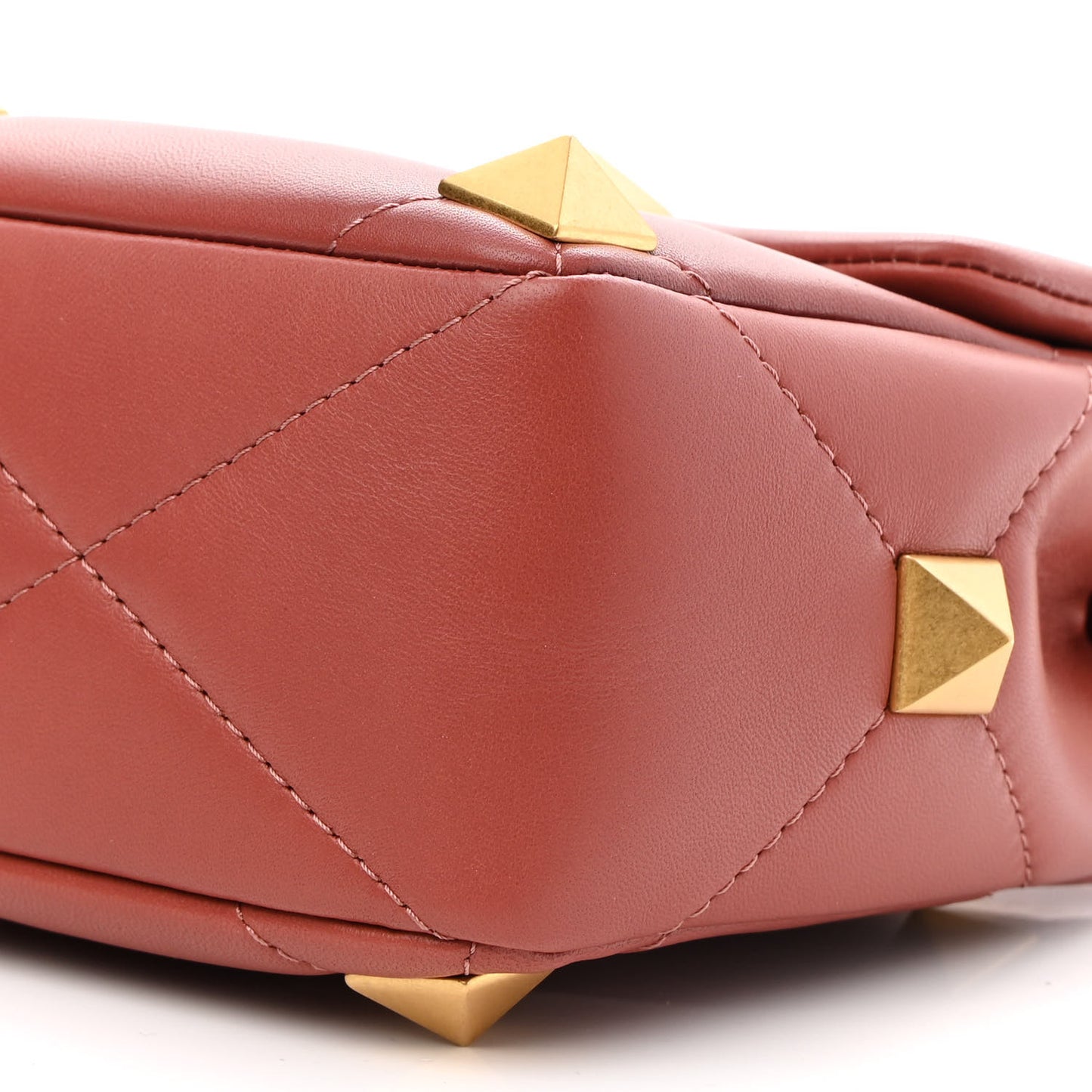 Nappa Medium Roman Stud Shoulder Bag Gingerbread