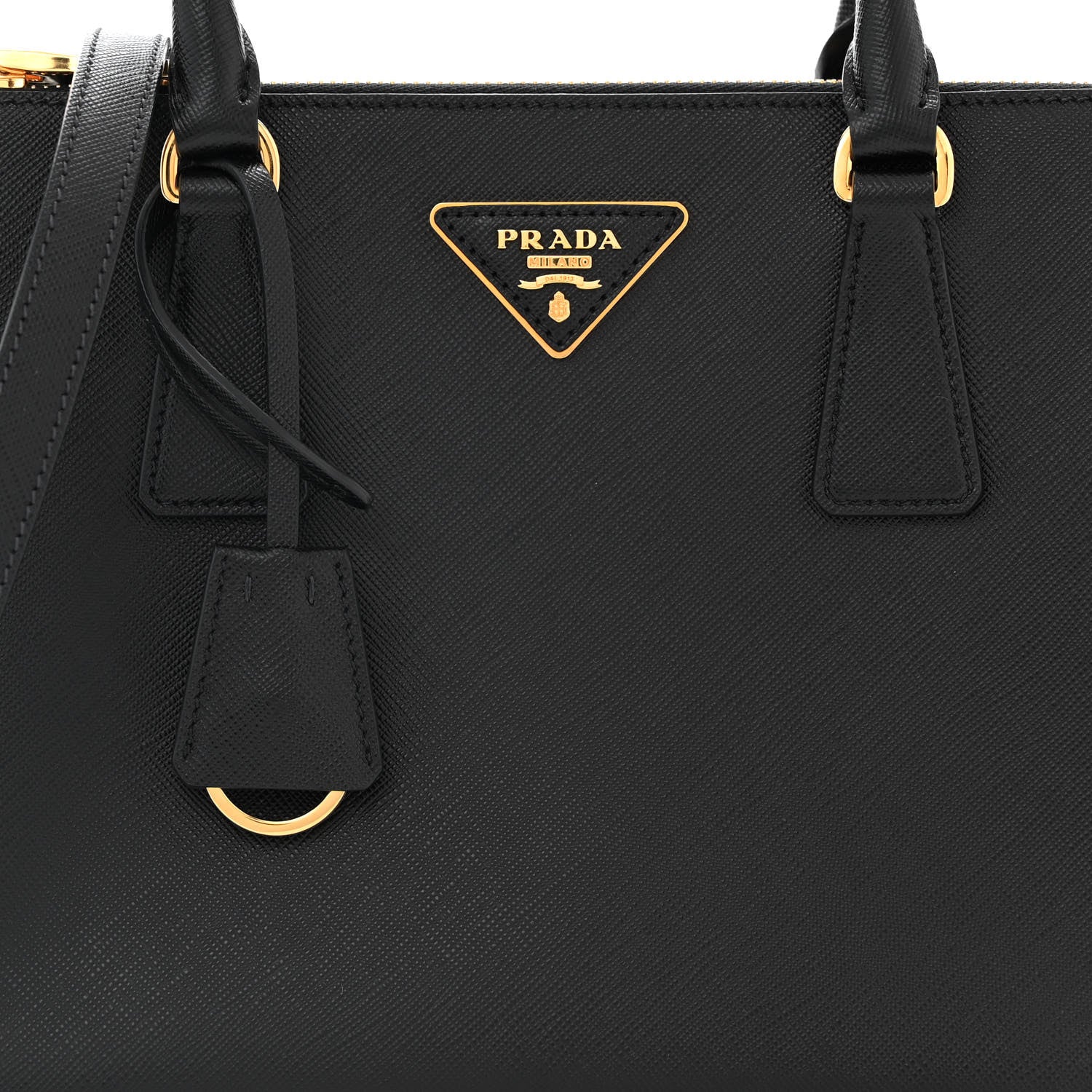 Prada Saffiano Small Galleria Double Zip Tote Black 8 of 10