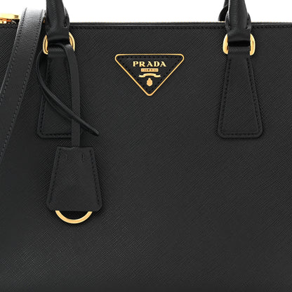 Prada Saffiano Small Galleria Double Zip Tote Black 8 of 10