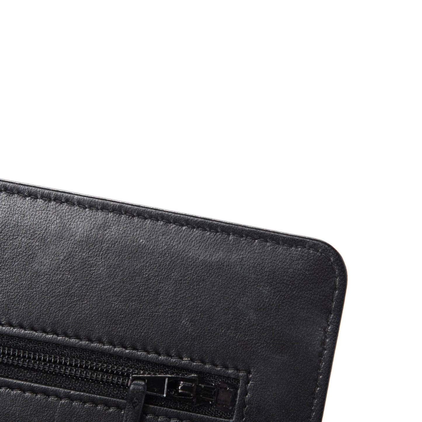 Lambskin Quilted Chain Around Wallet On Chain WOC Black