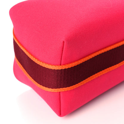 Hermes Canvas Small Bride-A-Brac Pouch Hibiscus 8 of 9