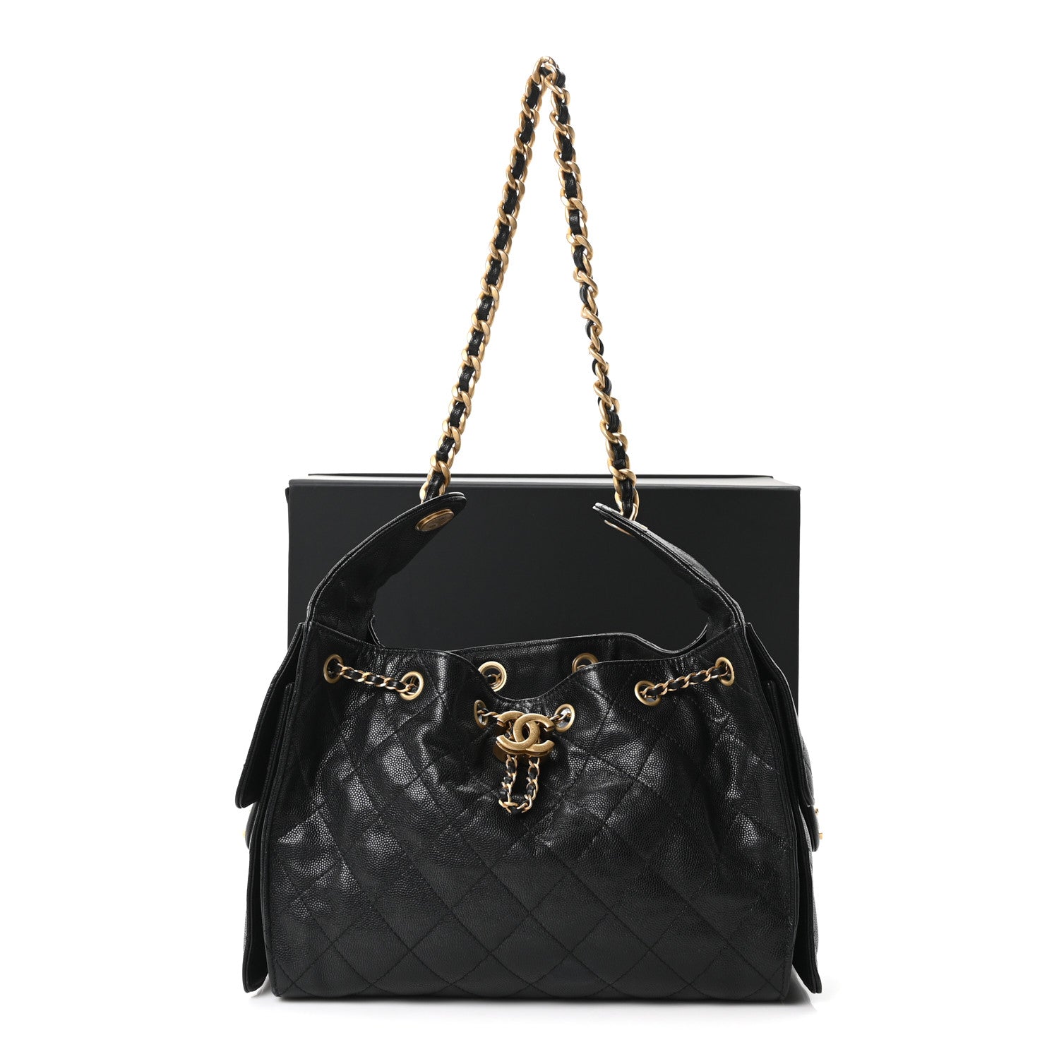 Chanel Caviar Quilted Small Chanel 25 Handbag Black 10 of 10