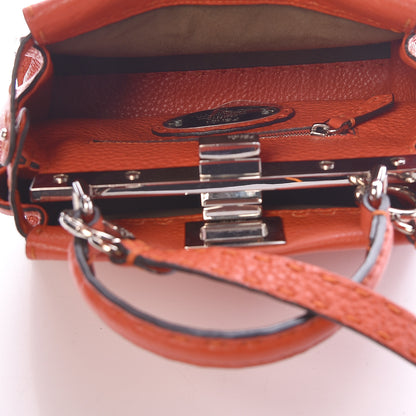 Fendi Cuoio Romano Selleria Mini Peekaboo Iconic Satchel Dark Orange 5 of 10