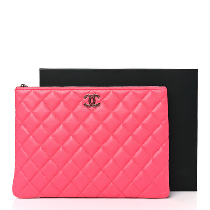 Chanel Caviar Quilted Medium Cosmetic Case Pink 9 of 9