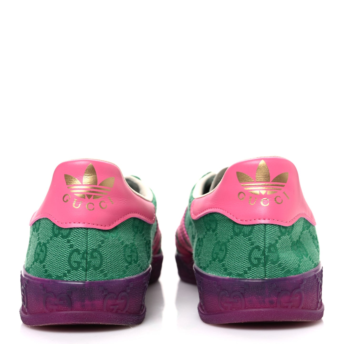 X ADIDAS GG Supreme Monogram Mens Gazelle Sneakers 10 Green Pink Strata