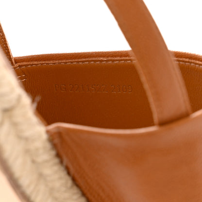 Hermes Goatskin Eloise Espadrille Sandals 38 Beige Doré 8 of 11