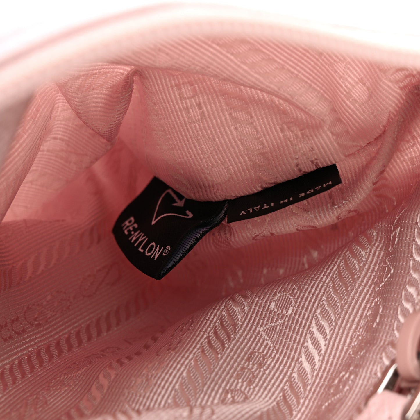 Re-Nylon Vela Saffiano Mini Pochette Bag Alabastro