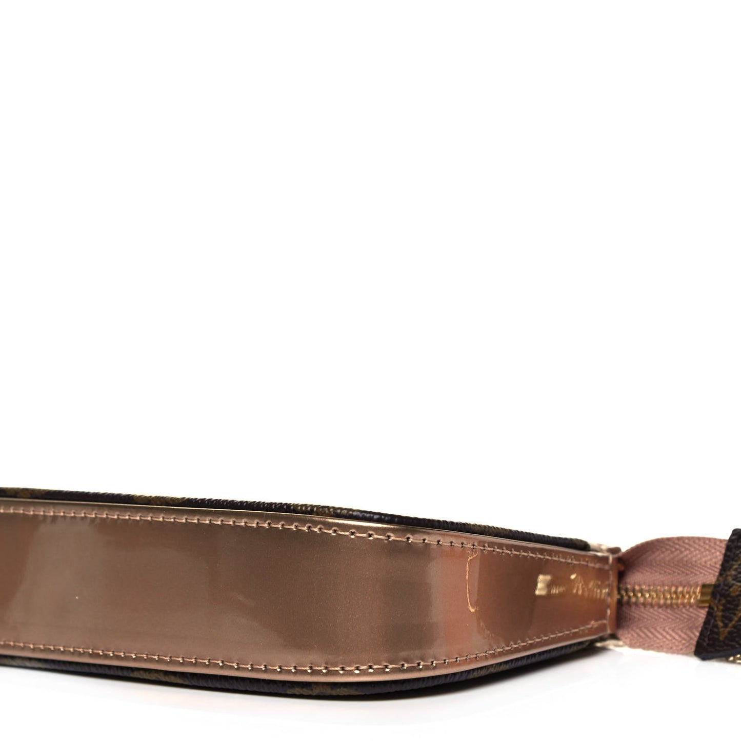 Metallic Vernis Mini Pochette Accessories Rose Gold