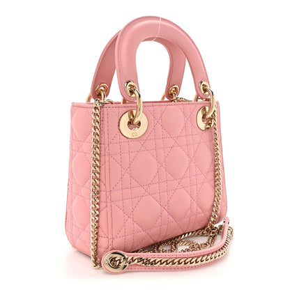 Christian Dior Lambskin Cannage Mini Lady Dior Melacoton 3 of 21