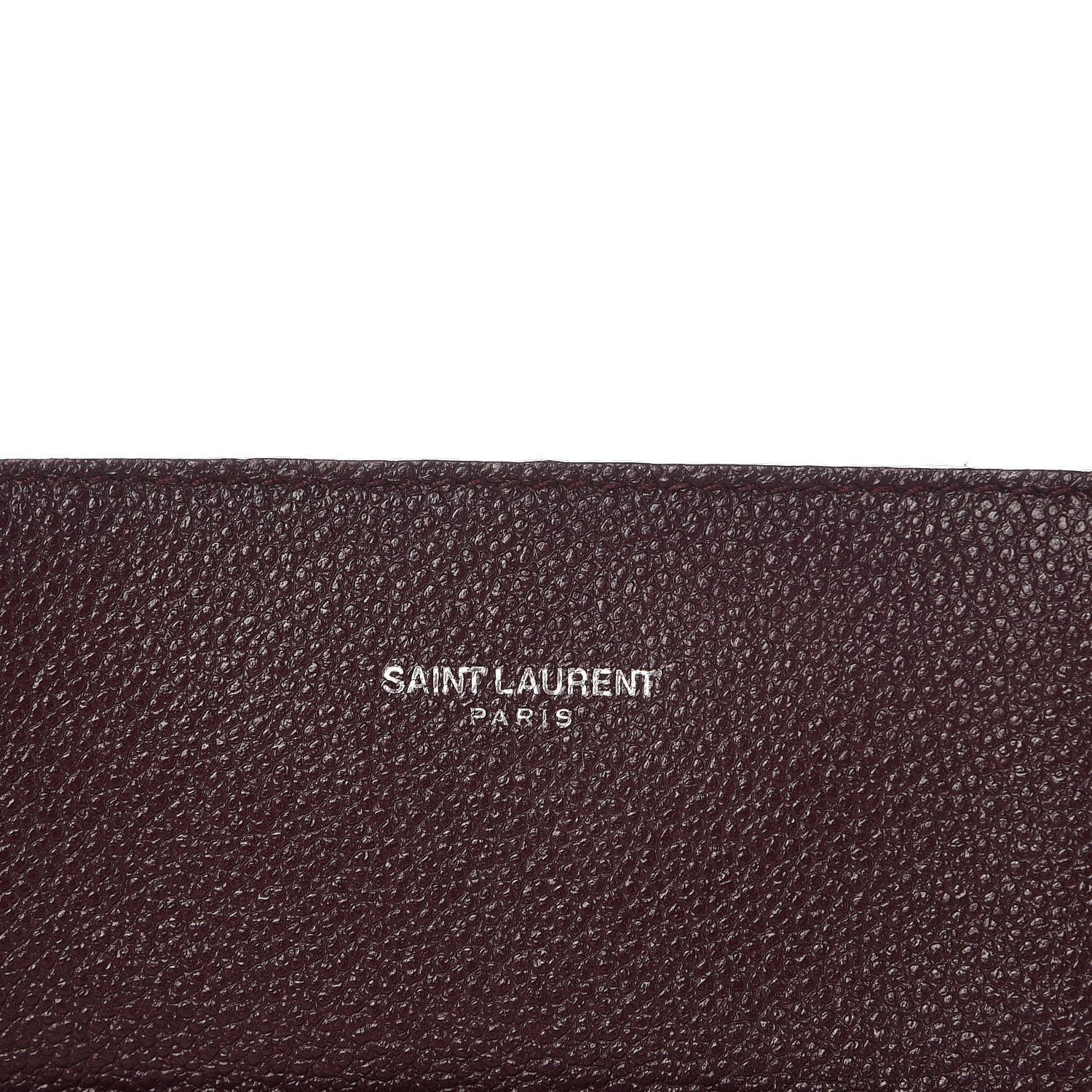 Saint Laurent Grained Calfskin Suede Medium Cabas Rive Gauche Amaranto 9 of 18