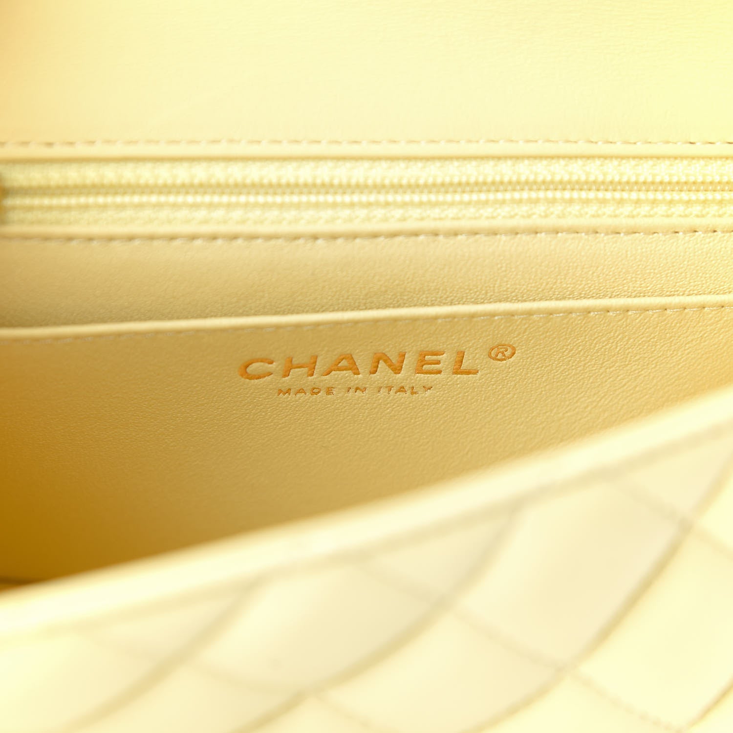 Chanel Lambskin Quilted Mini Square Flap Light Yellow 8 of 10