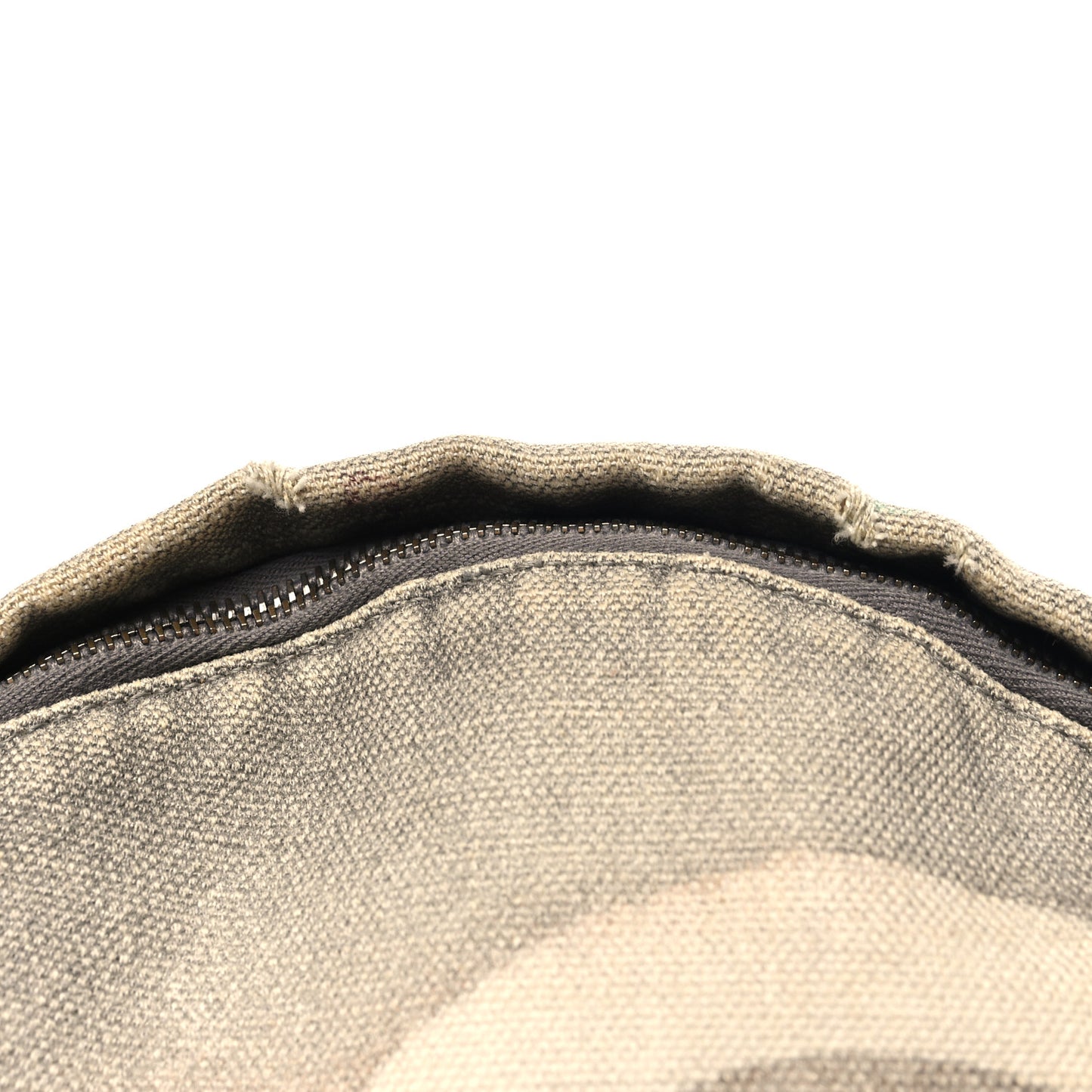 Graffiti Printed Canvas Medium Backpack Grey