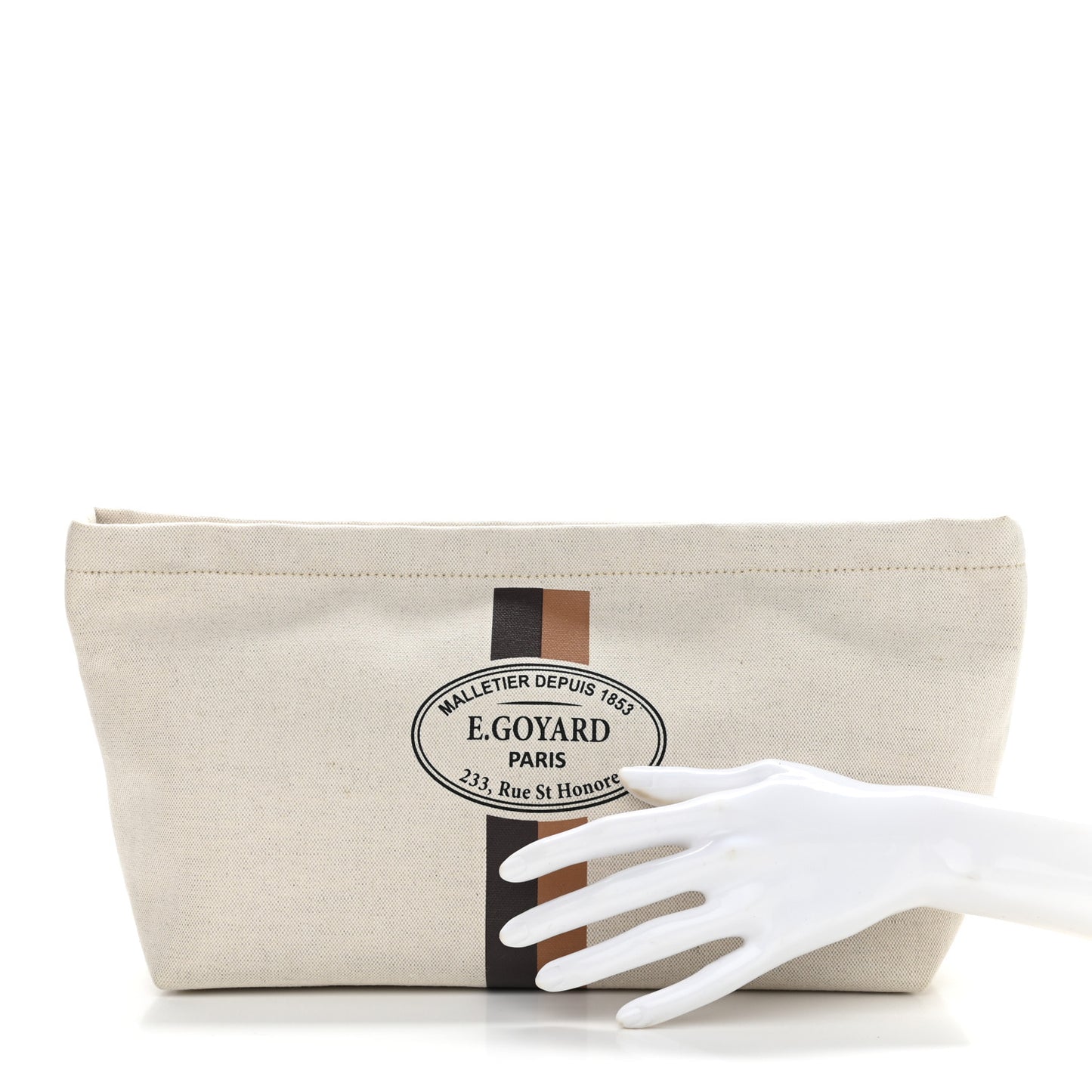 Canvas Necessaire Organizer Pouch Off White