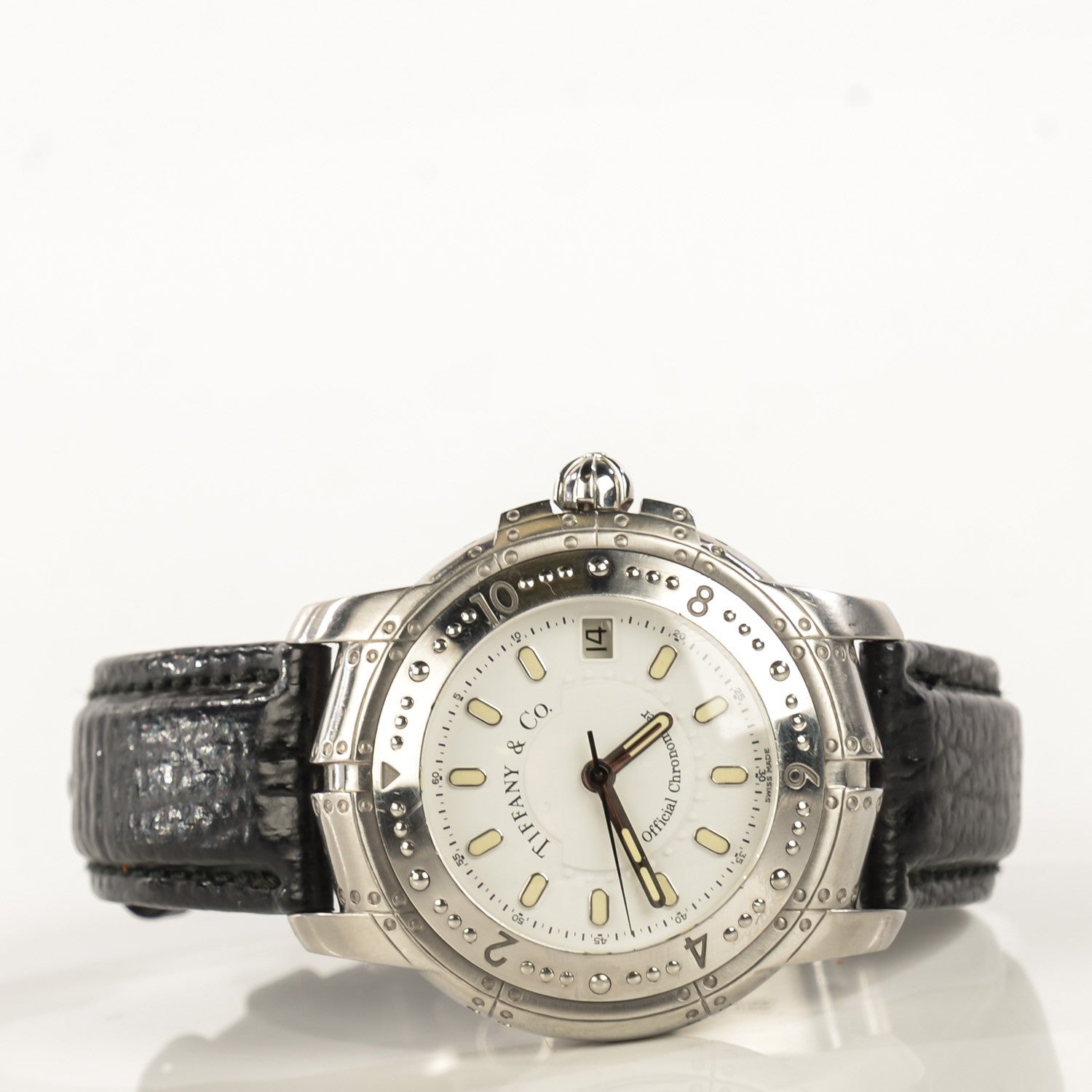 Tiffany Stainless Steel Calfskin 40mm Streamerica Quartz Watch 7 of 9