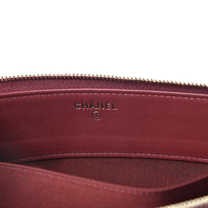 Chanel Caviar Quilted Small Zipped Boy Pouch Burgundy 8 of 10