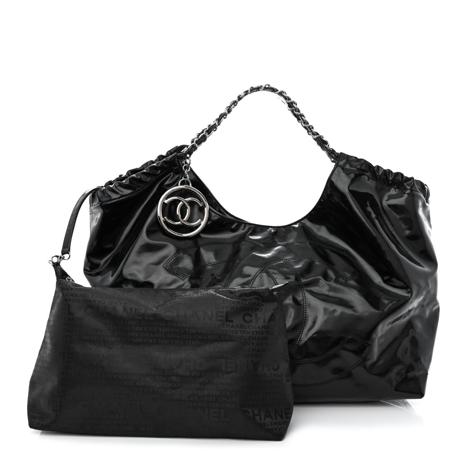 Chanel Vinyl XL Coco Cabas Black 9 of 14