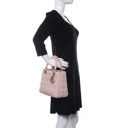 Christian Dior Lambskin Cannage Medium Lady Dior Light Pink 2 of 10