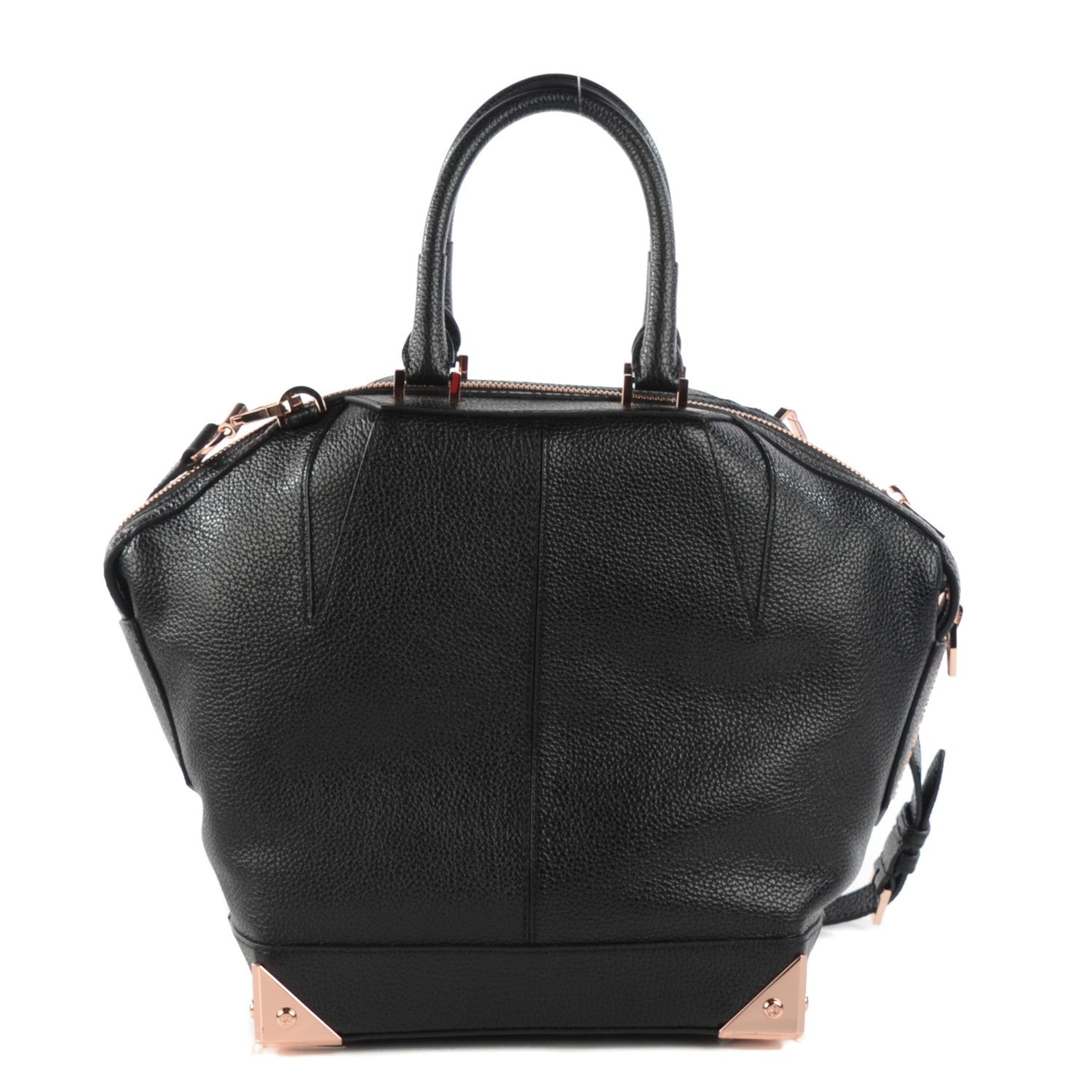 Alexander Wang Pebbled Calfskin Small Emile Soft Black Rose Gold Hardware 1 of 7