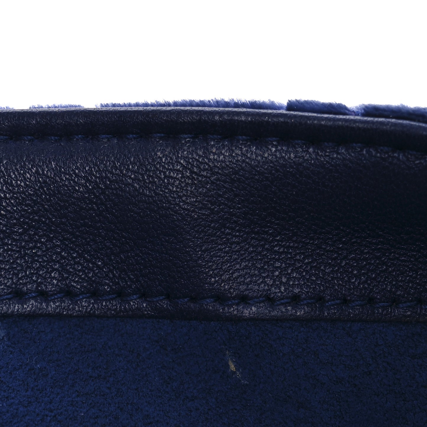 Velvet Quilted Mini Phone Holder Crossbody Bag Blue