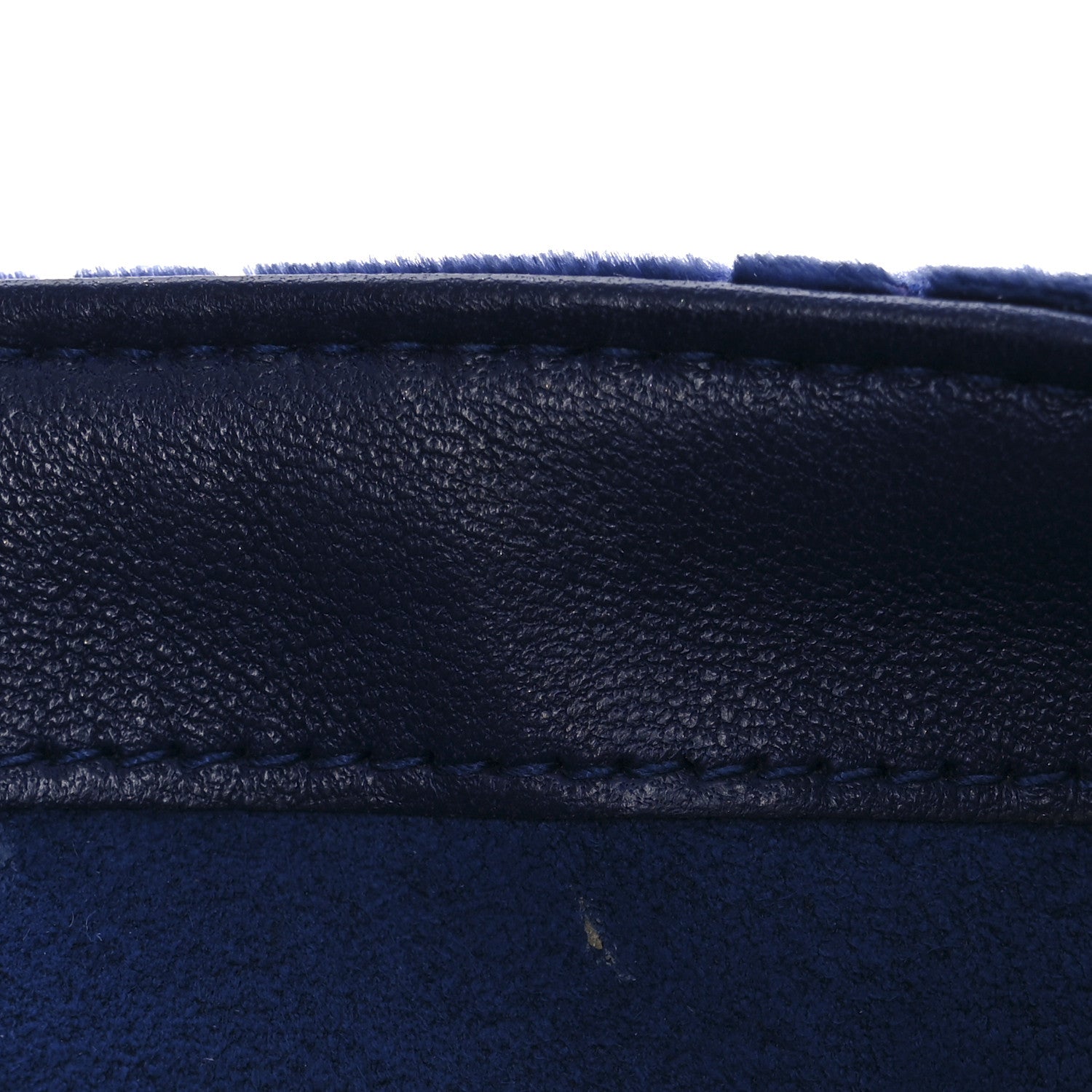 Chanel Velvet Quilted Mini Phone Holder Crossbody Bag Blue 12 of 14