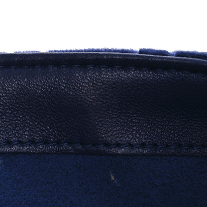 Chanel Velvet Quilted Mini Phone Holder Crossbody Bag Blue 12 of 14