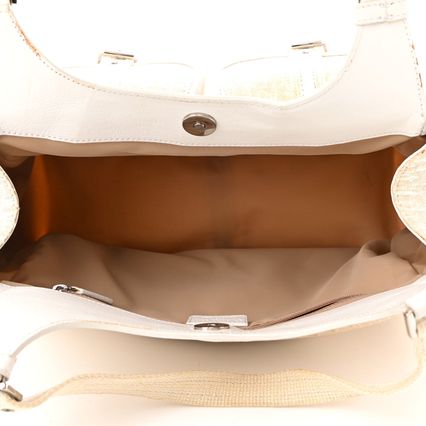 Monogram Pocket Satchel Beige