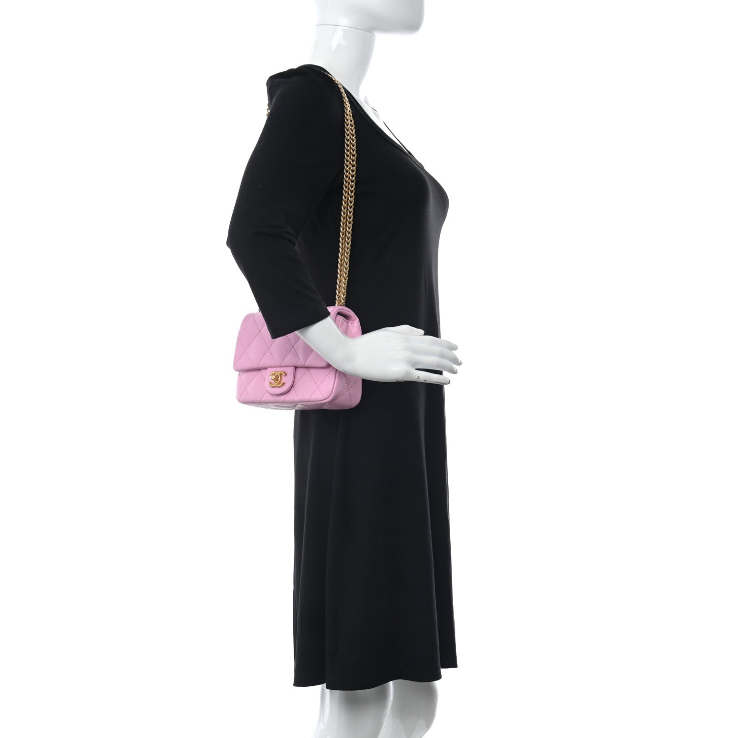 Chanel Caviar Quilted Mini Sweetheart Flap Lilac 2 of 11