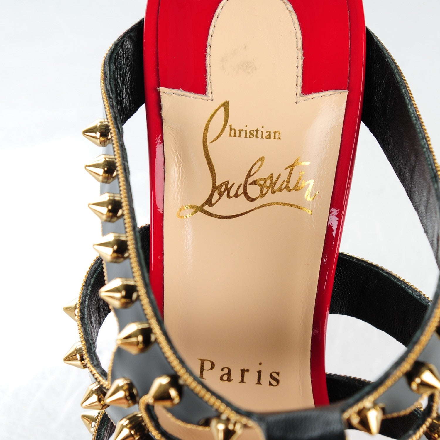 Christian Louboutin Patent Leopard Print Tchicaboum 100 Pumps 37 Version Brown 7 of 8