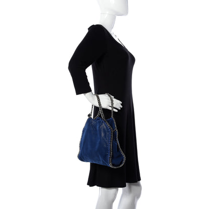 Stella McCartney Shaggy Deer Mini Falabella Fold Over Tote Blue 3 of 9
