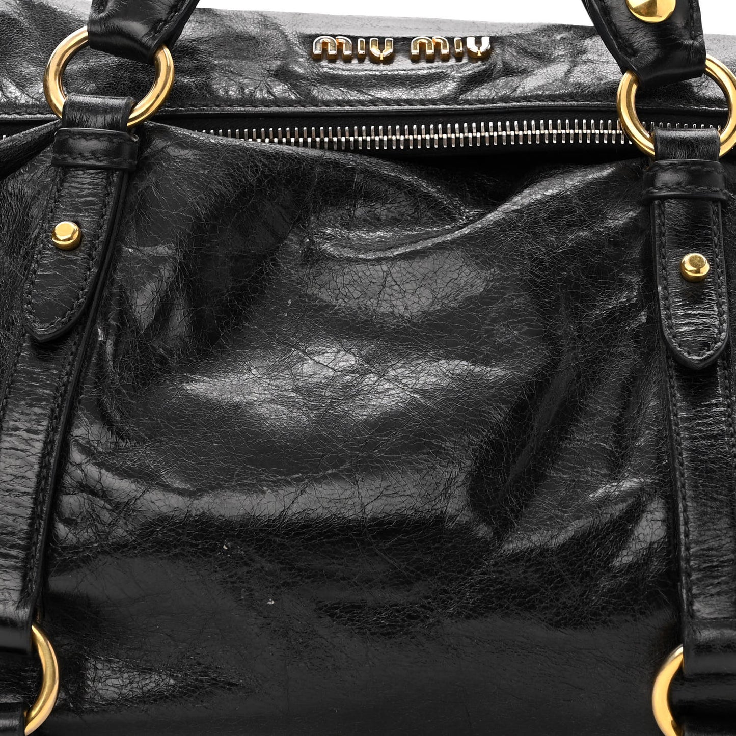 Vitello Lux Bow Tote Black