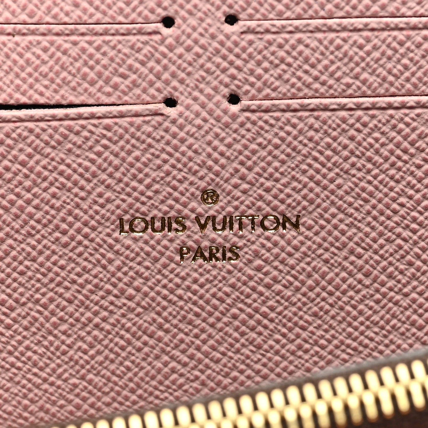 Monogram Clemence Wallet Rose Ballerine