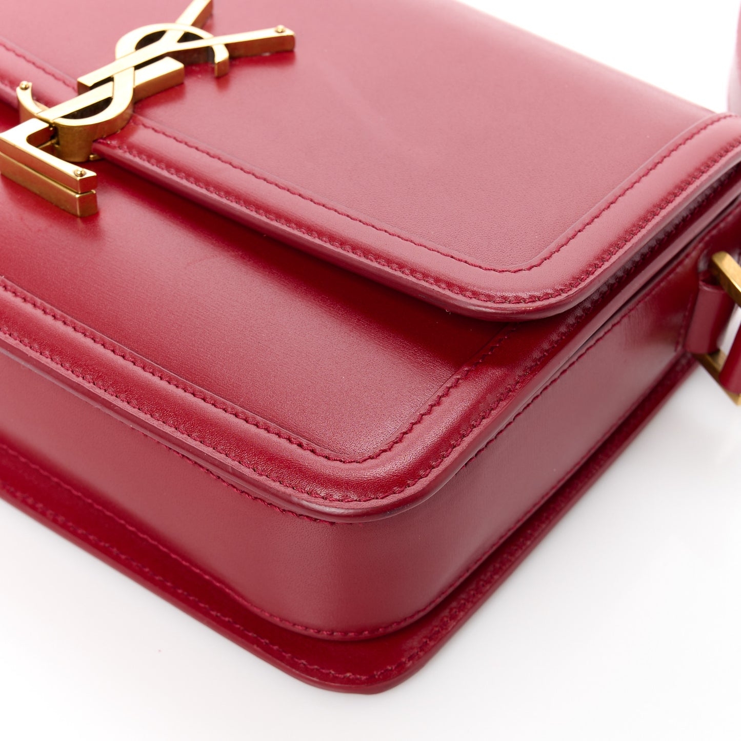 Box Calfskin Monogram Medium Solferino Satchel Rouge Opyum