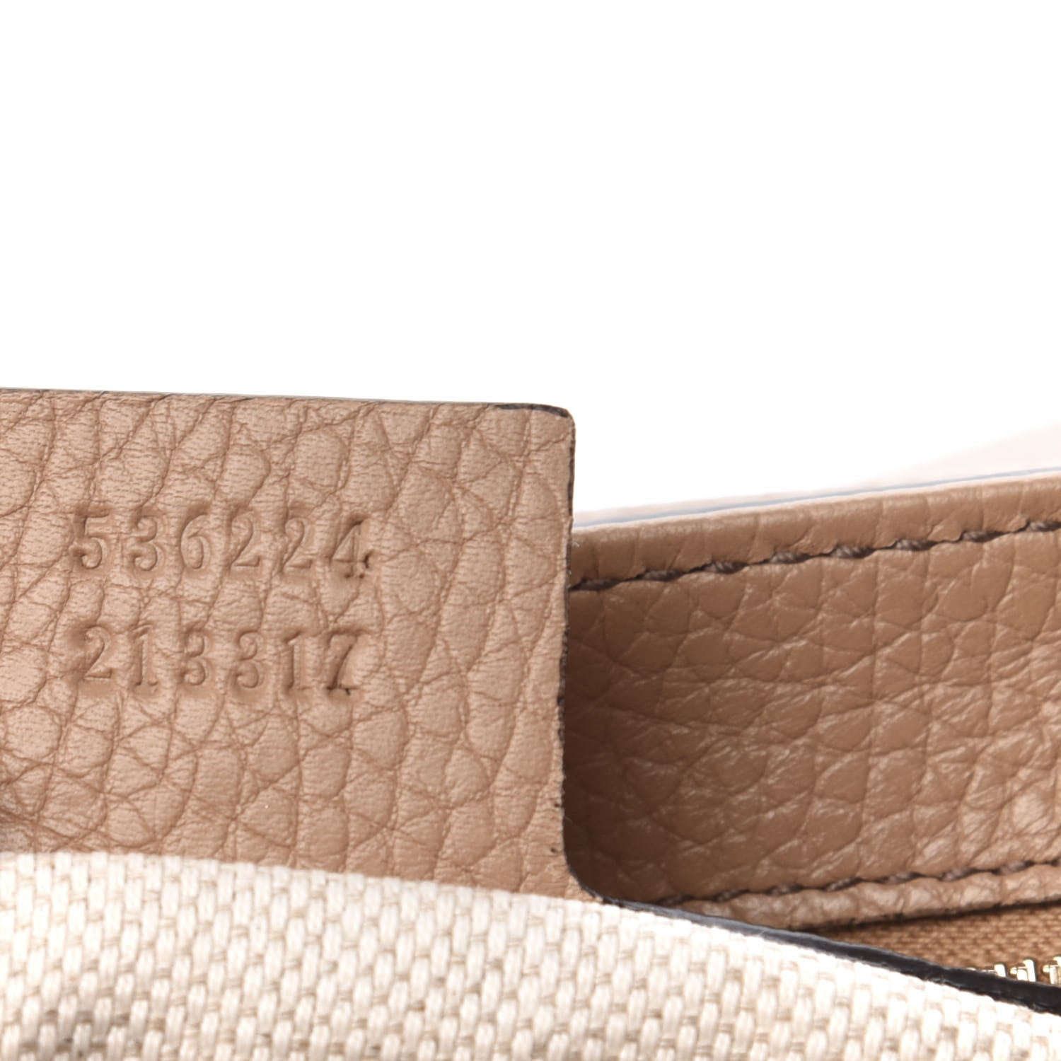 Gucci Pebbled Calfskin Medium Soho Flap Crossbody Camelia 9 of 10