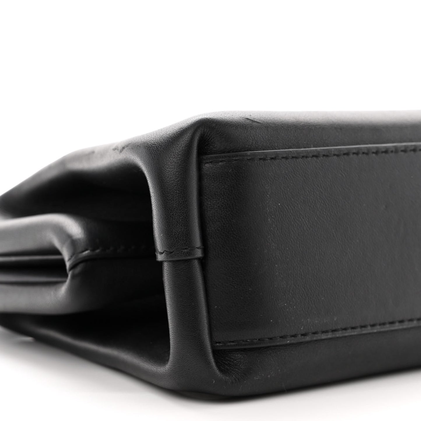 Calfskin Small The Point Triangle Bag Black